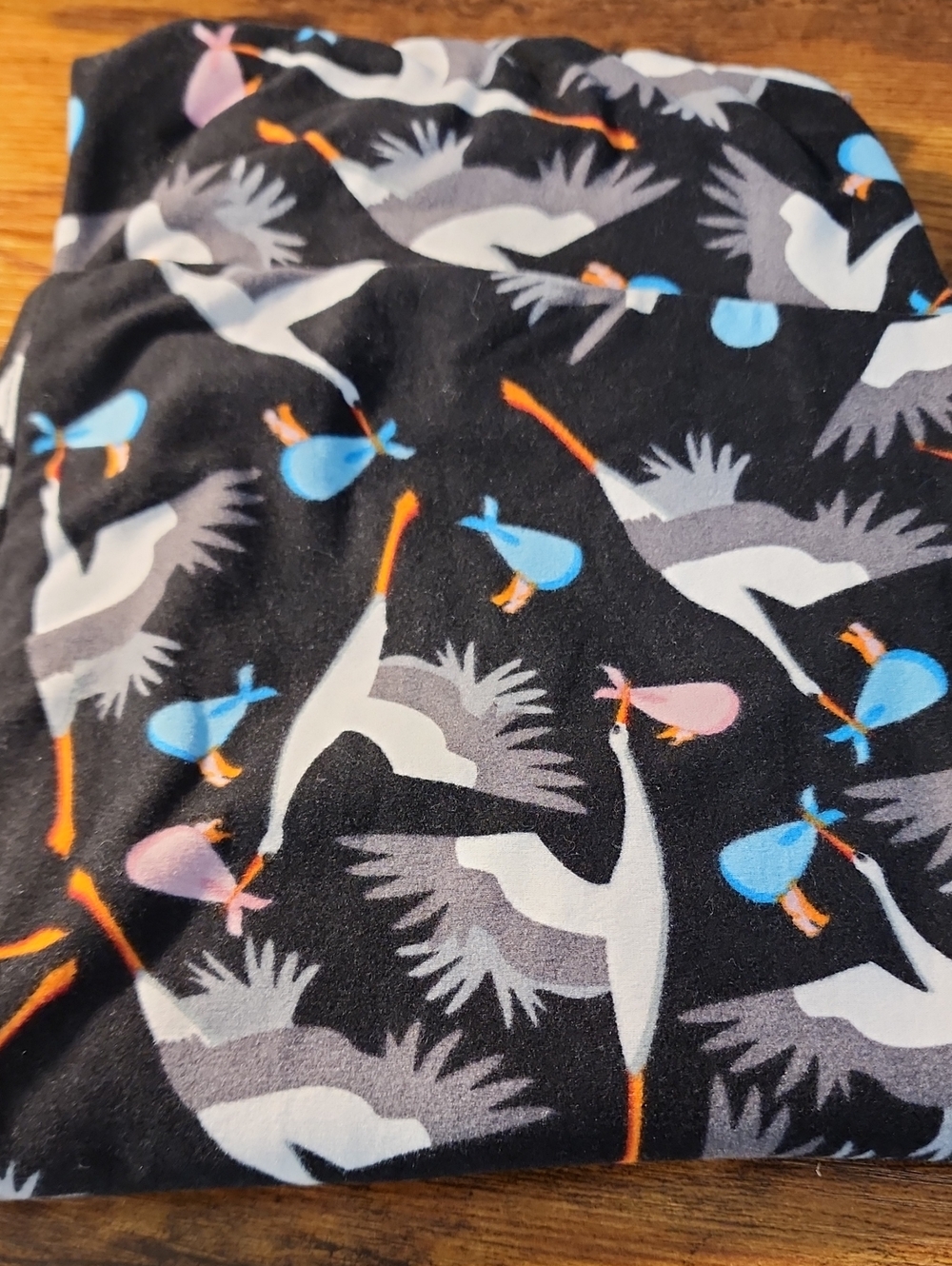 RARE LuLaRoe Stork Maternity Leggings OS Gender Reveal Baby Announcement